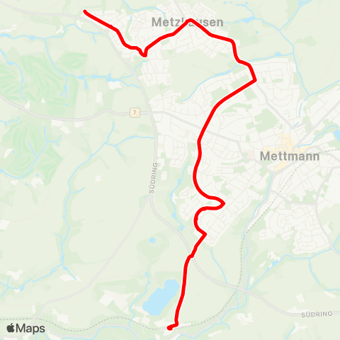 VRR ME-Neanderthal - Champagne - Ruhrstraße - Posener Straße - Siedlung Kaldenberg - ME-Metzkausen, Ratinger Straße map