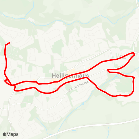 VRR Heiligenhaus-Wassermangel - H'haus-Heide - Ehemannshof - Heiligenhaus, Rathaus - Heiligenhaus-Wassermangel map