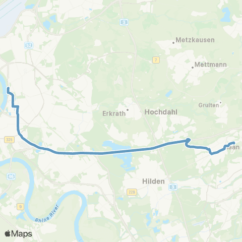 VRR D-Rheinterrasse - Heinrich-Heine-Allee - D-Uni-Kliniken - Haan, Markt - Haan, Nachbarsberg map