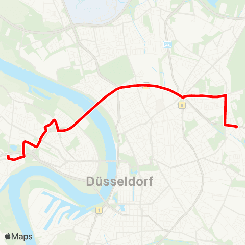 VRR D-Heerdt, Nikolaus-Knopp-Pl. - Am Seestern - Nordfriedhof - D-Grafenberg, Staufenplatz map