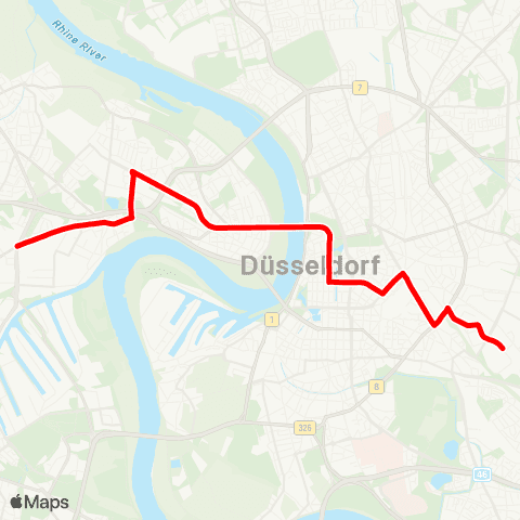 VRR D-Lierenfelder Str. - Düsseldorf Hbf - Heinrich-Heine-Allee - D-Handweiser map