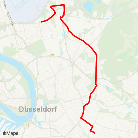 VRR D-Eckenerstraße - D-Unterrath - Im Schlank - D-Rath Mitte - D-Flingern - D-Lierenfelder Str. map