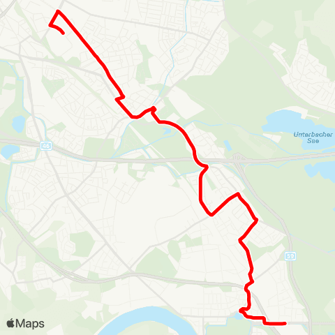 VRR D-Benrath Btf - Hassels, Kirche - D-Reisholz - Vennhauser Allee - D-Lierenfelder Str. map