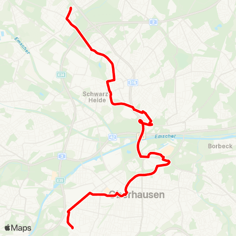 VRR Heinr.Böll GS - Sterkrade Bf. - OB Hbf. - DU-Obermeiderich Bf - Fröbelplatz map