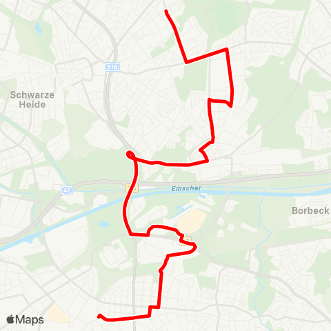 VRR Tackenbergstr. - Osterfeld Mitte - OB Hbf. map