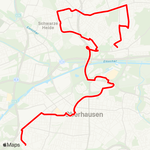 VRR Osterfeld Mitte - Sterkrade Bf. - Neue Mitte OB Hbf. - Fröbelplatz map
