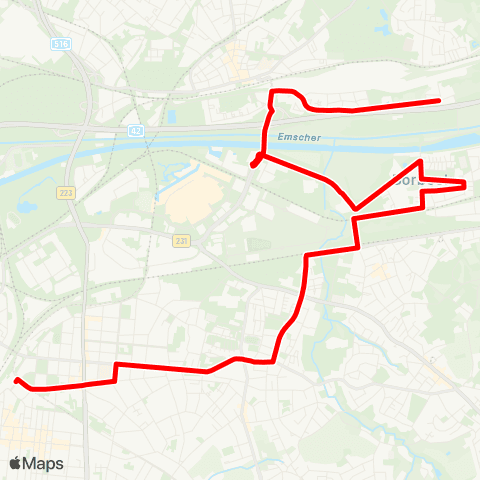 VRR OB-Hbf - Uhlandstr. - Nathlandstr. - Ripshorster Str. - Arminstr. - Breilstr. map
