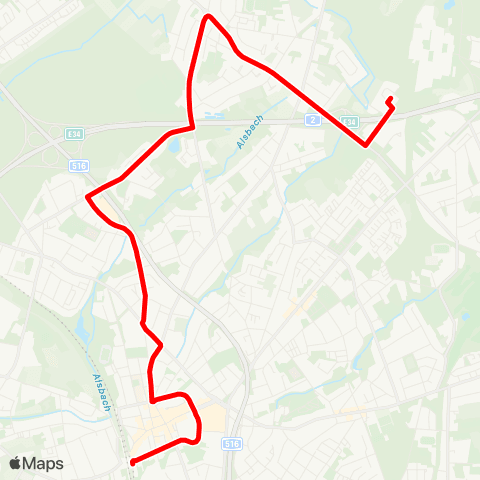 VRR Sterkrade Bf. - Luchscenter - Königshardt - Kleekamp map
