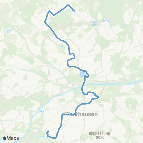 VRR Fröbelplatz - OB-Hbf. - Neue Mitte - Sterkrade Bf. - Schmachtend. - Falkestr. map
