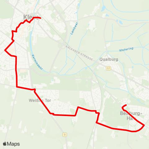 VRR Willich Neersen - Krefeld Edelstahlwerk Tor 3 map