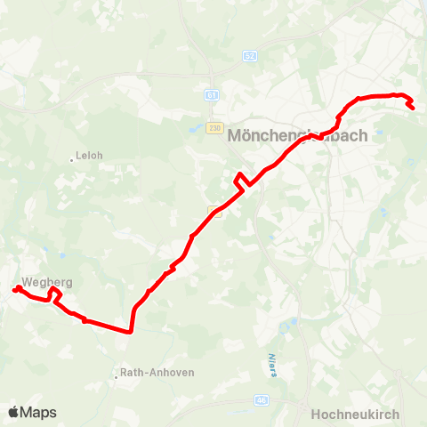 VRR Lürrip - MG Hbf - Nordpark - Dorthausen - Kothausen - Rheindahlen - Wegberg map