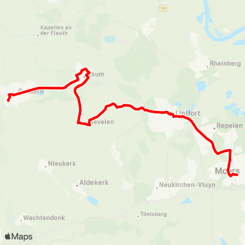 VRR Kleinenbroich - Pesch - Korschenbroich map