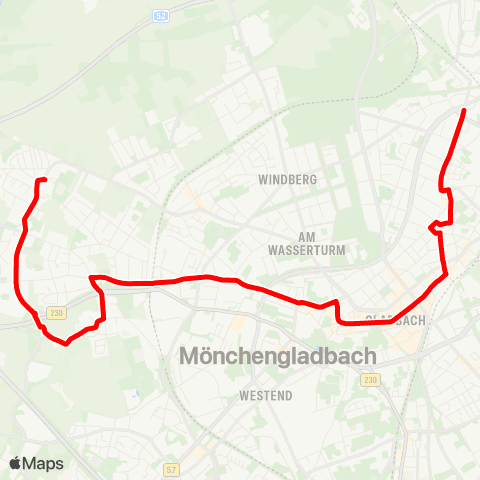 VRR Eicken - MG Hbf - Waldhausen - Venn map