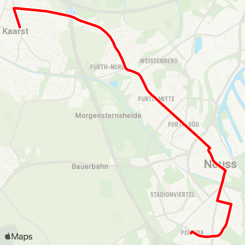 VRR Neusserfurth-Nord / Vogelsang -  - Moselstr. map