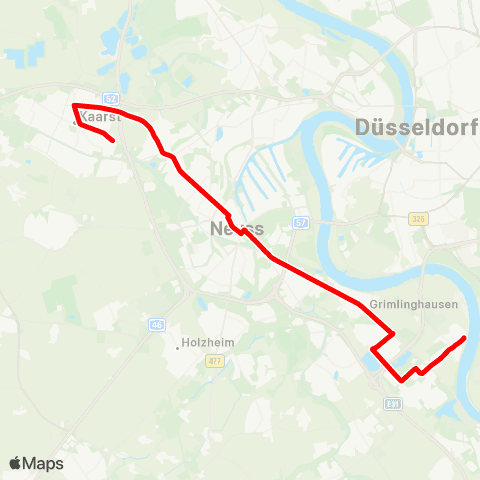 VRR Kaarst, Elchstraße Schleife -  -  Neuss - Uedesheim, Deichstraße map