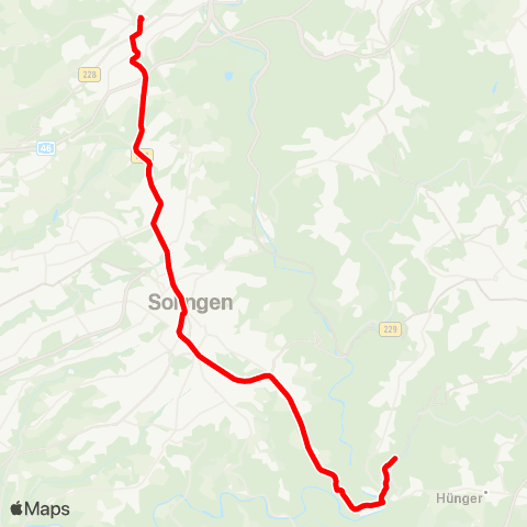 VRR W.-Vohwinkel Bf. - Vohw. Schweb. - Gräfrath - Central - Gr.-Wilh.-Pl. - Krahenhöhe - Burger Bf. map