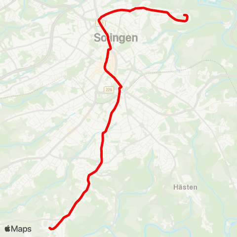 VRR Hasselstraße - Graf-Wilhelm-Platz - Bahnhof Mitte P&R - Schule Widdert map