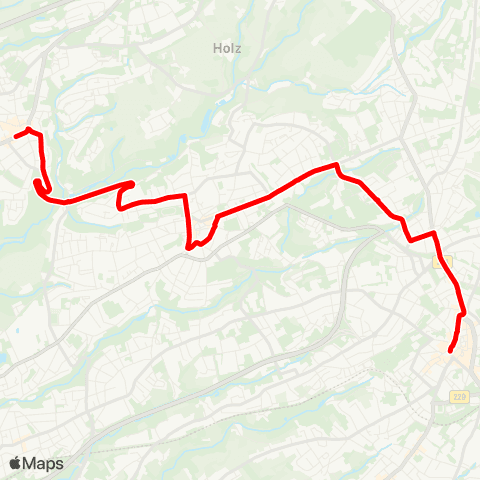 VRR Haan Markt - Talblick - Wald Kirche - Klinikum - Graf-Wilhelm-Platz map