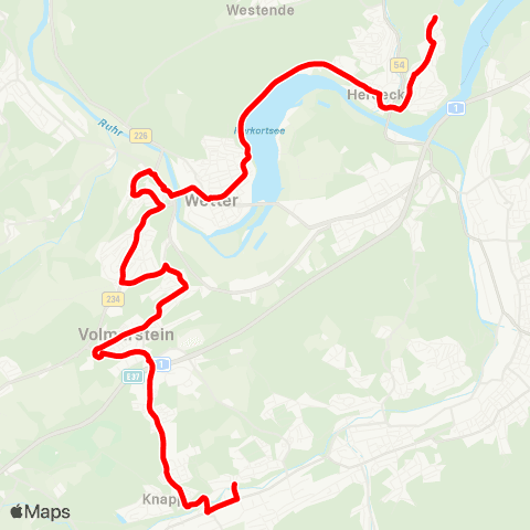 VRR HA-Westerbauer Bf - Wetter - Herdecke-Herrentisch map