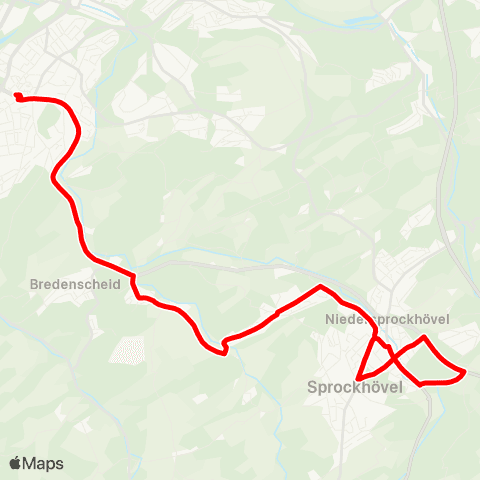 VRR Niedersprockhövel Kirche - Hattingen Mitte map