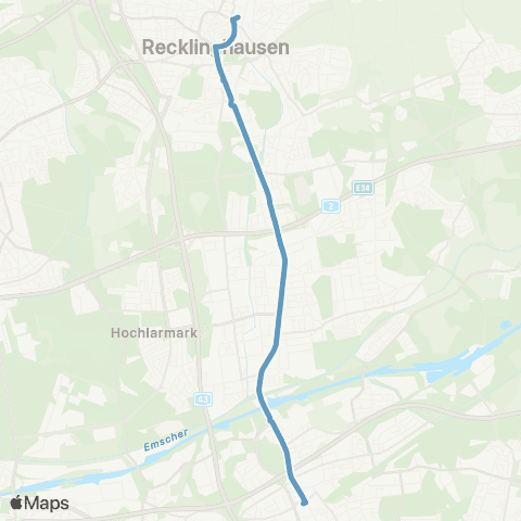 VRR Herne Bf - RE Hbf map