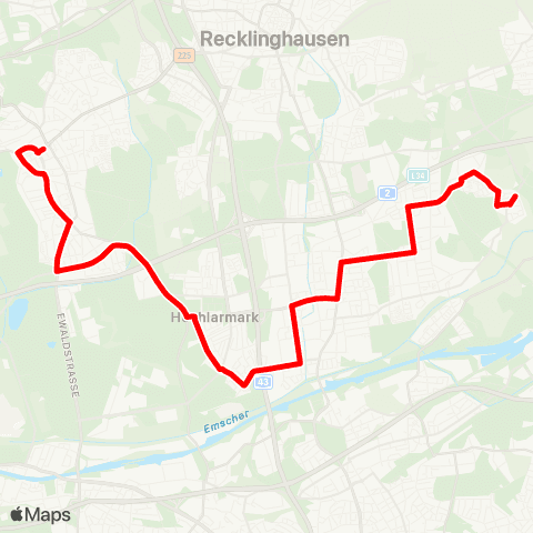 VRR Marderweg - Herten Mitte map