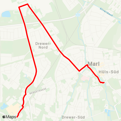 VRR Beisinger Weg - Droste-Hülshoff-Str. map