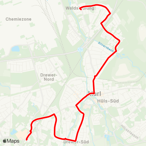 VRR Marl Mitte - Auf dem Acker map