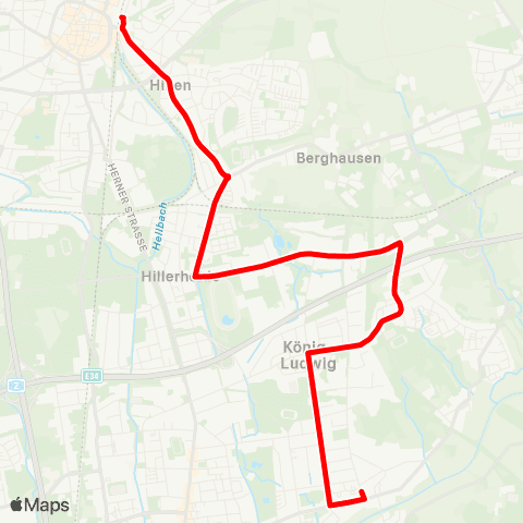 VRR CAS Münsterplatz - Nordseestr. map