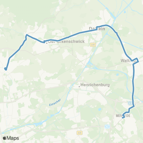 VRR DO-Mengede Bf - Waltrop - Datteln - Oer-Erkenschwick - RE Hbf map