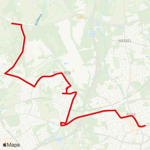 VRR Buer Rathaus - Stadtgrenze map