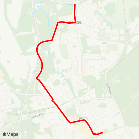 VRR Eppmannsweg - Buer Rathaus map