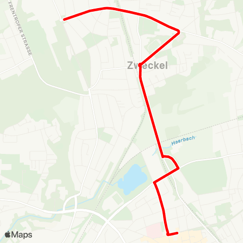 VRR GLA-Goetheplatz - Zweckel Mitte - Zweckel Tunnelstraße map