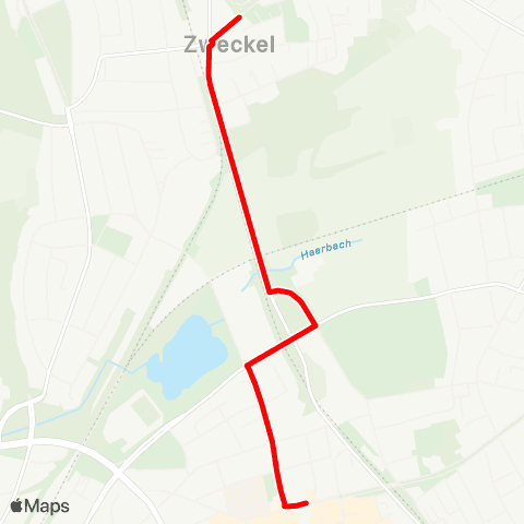 VRR Goetheplatz - Zweckel Mitte / Bf map