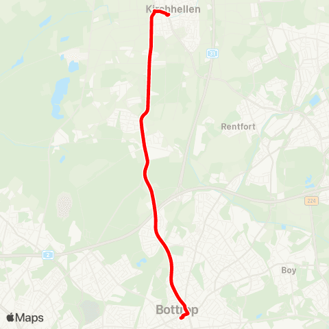 VRR ZOB Berliner Platz - ZOB Dorsten map