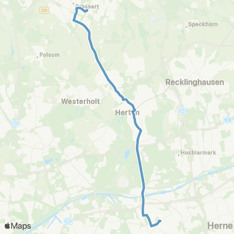 VRR HER-Wanne-Eickel Hbf - Herten Mitte - Langenbochum - Marl Mitte map