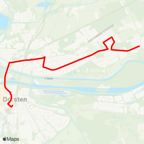VRR Dorfstr. - ZOB Dorsten map