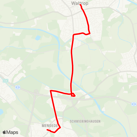 VRR Am Moselbach - Mengede Bf map