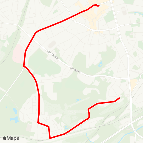 VRR Unterberg - BOT Hbf map