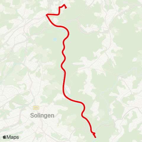 VRR Wuppertal Zoo - Solingen Müngsten Brückenpark map