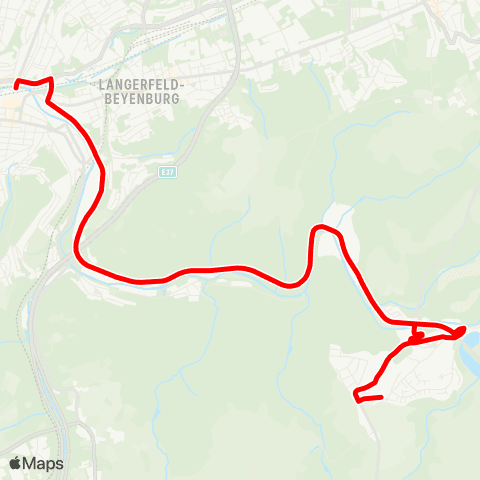 VRR Oberbarmen Bf - Siegelberg map