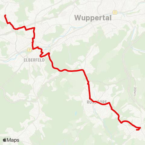 VRR Lüttringh. Rathaus - Kuckelsberg map