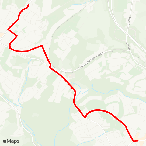 VRR Lohsiepenstraße - Ronsdorf Bf - Lüttringhausen Rathaus map