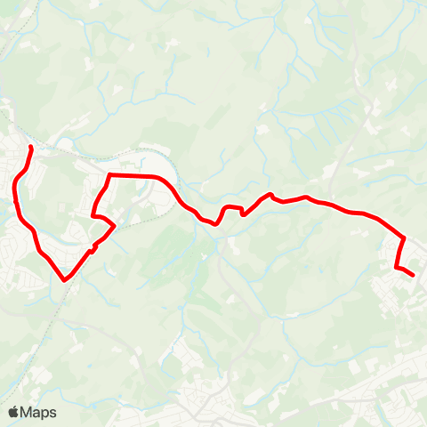 VRR Velbert Neviges - Rosenhügel - Wuppertal Tagesschule Dönberg map