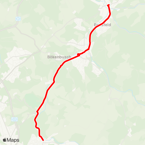 VRR Nierenhof Busbahnhof - Langenberg - Neviges map
