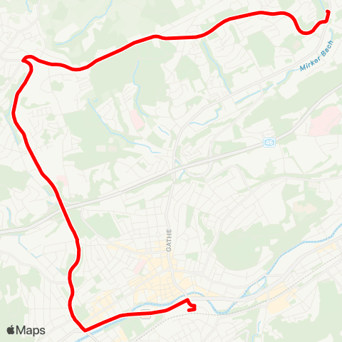 VRR Hauptbahnhof - Raukamp Schleife map