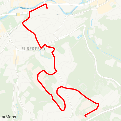VRR Campus Freudenberg - Wuppertal Hbf map