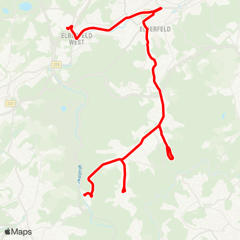 VRR Kohlfurther Brücke - Betriebshof Varresbeck map