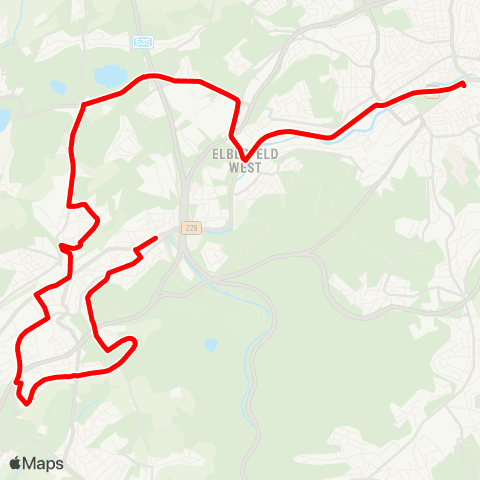 VRR Zoo / Stadion - Wuppertal Hbf map