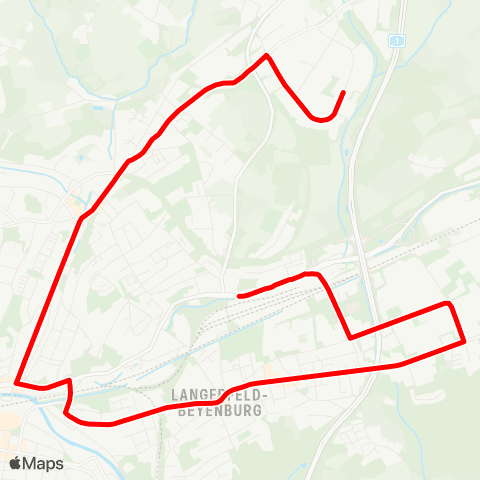 VRR Kohlenstraße - Bth. Nächstebreck - Oberbarmen Bf map